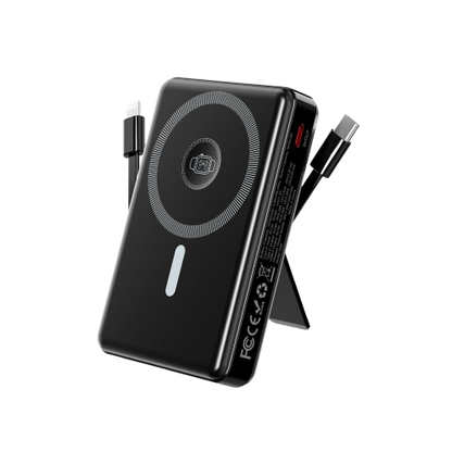 Power Bank 10000mAh με Ενσωματωμένα Καλώδια USB-C και Lightning — Γρήγορη Φόρτιση 22.5W